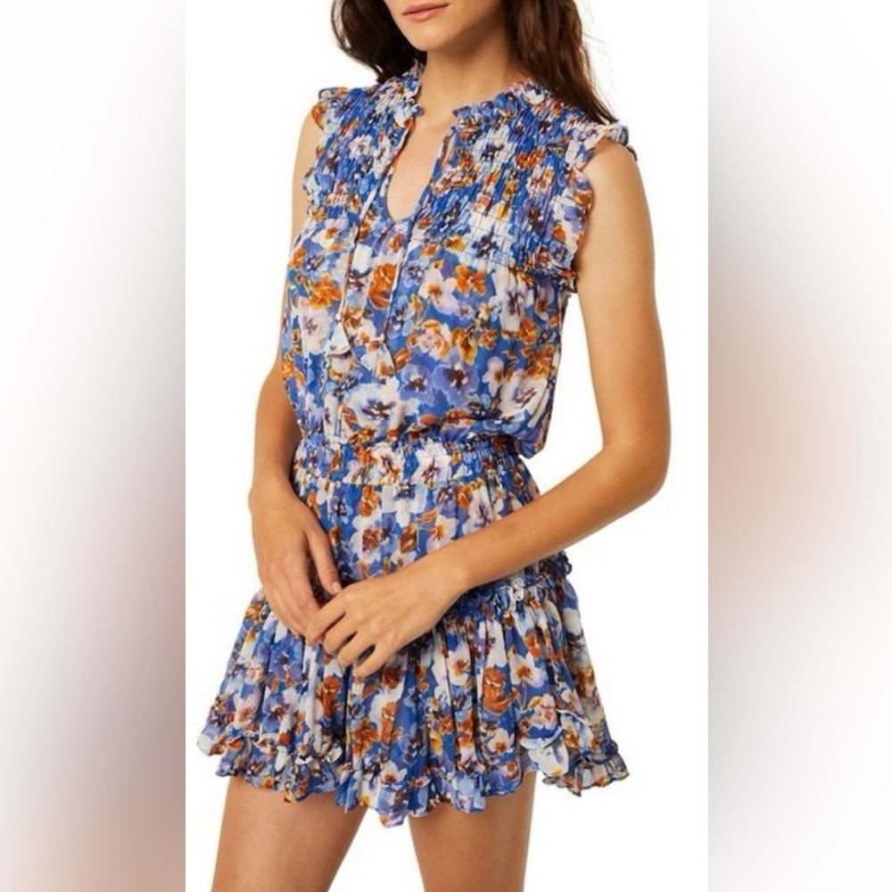 Misa Los Angeles Alia Blue Pansy Dress XS